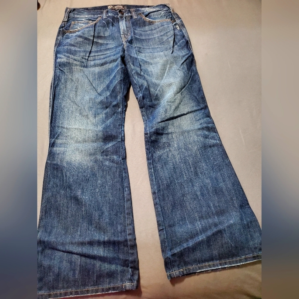 Blue Denim Dark Wash. Boot Cut, Quicksilver Men's Jeans
